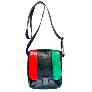 Mali-Made Small Leather Messenger Handbag